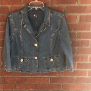 French cuff jeans jacket-size Large